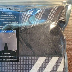 New, Adidas Performance Mesh Boxer Briefs 5'' Inseam Small; Black, 2 Pack
